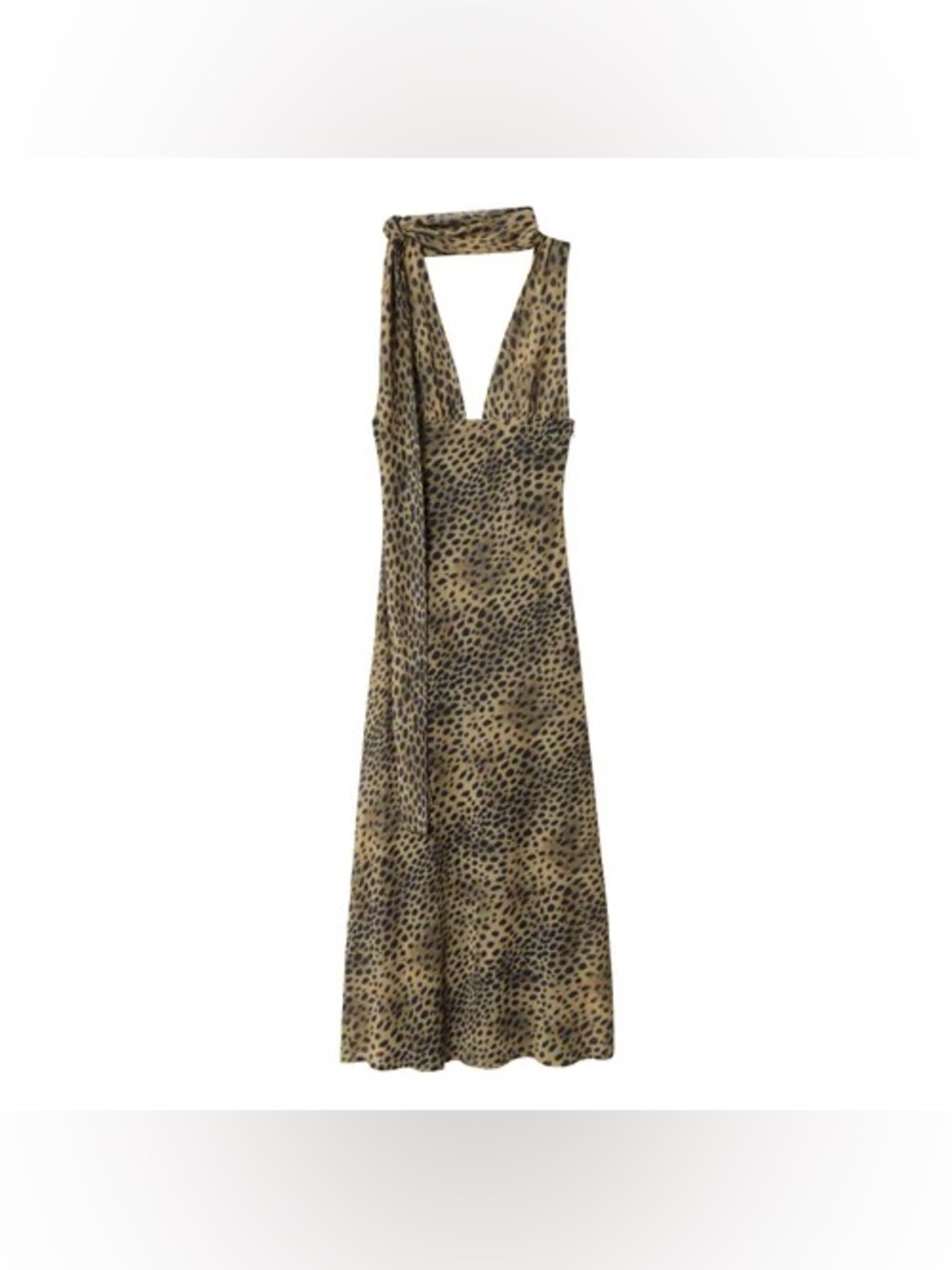 Zara Brown Leopard-Print Maxi Dress - Picture 4 of 12